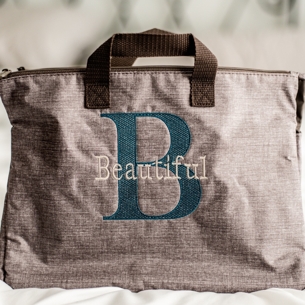 Thirty One Super Swap It Pocket - Mocha Crosshatch